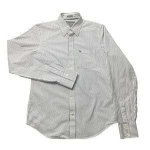 Y2K Abercrombie & Fitch Muscle Fit Striped Shirt Mens Large Gray White